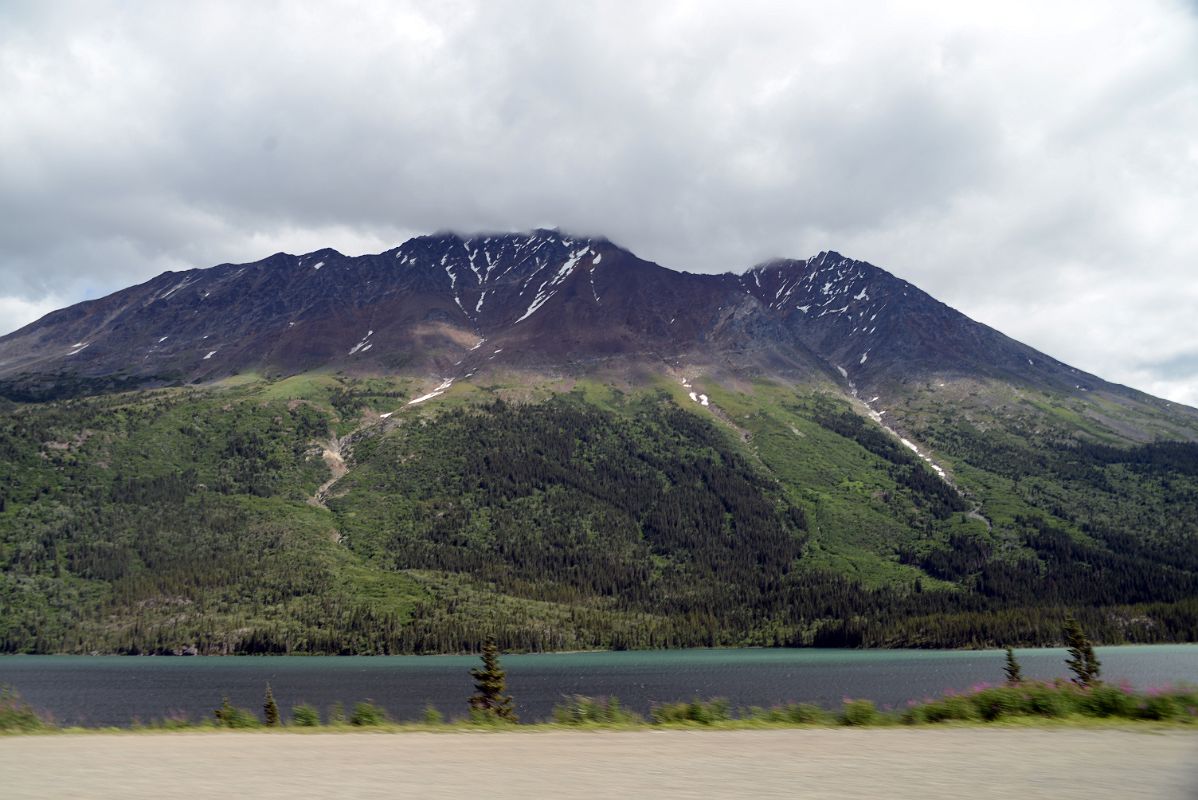 11C Shelly Lk Across Tutshi Lake From Bus Drive Between Carcross And Fraser BC On The Tour From Whitehorse Yukon To Skagway